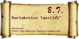 Bartakovics Tasziló névjegykártya